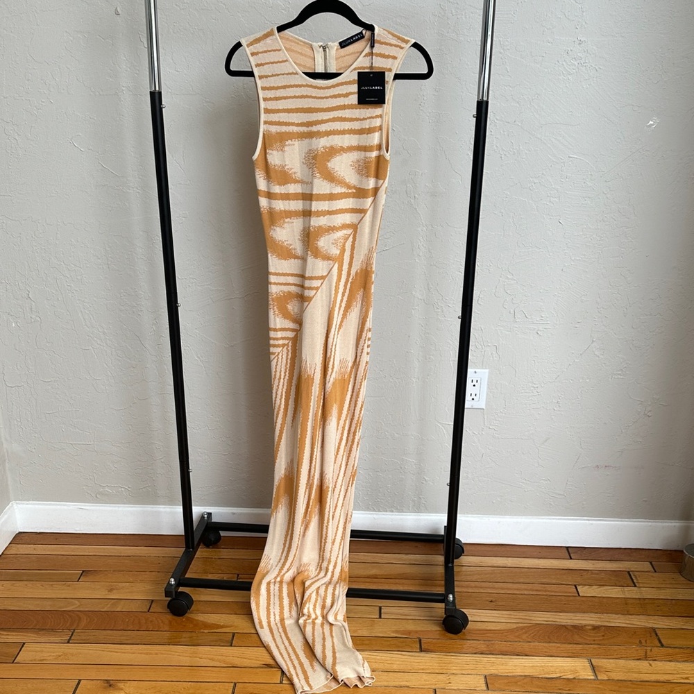 JLUXLABEL Beige and Tan Maxi Dress
